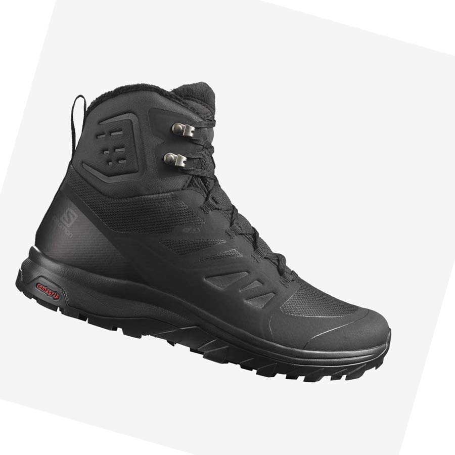 Botas de Invierno Salomon OUTBLAST THINSULATE™ CLIMASALOMON™ WATERPROOF Hombre Negros | MX 3384EBC